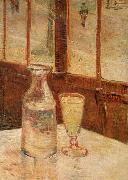 Vincent Van Gogh An absinthe glass and water decanter painting